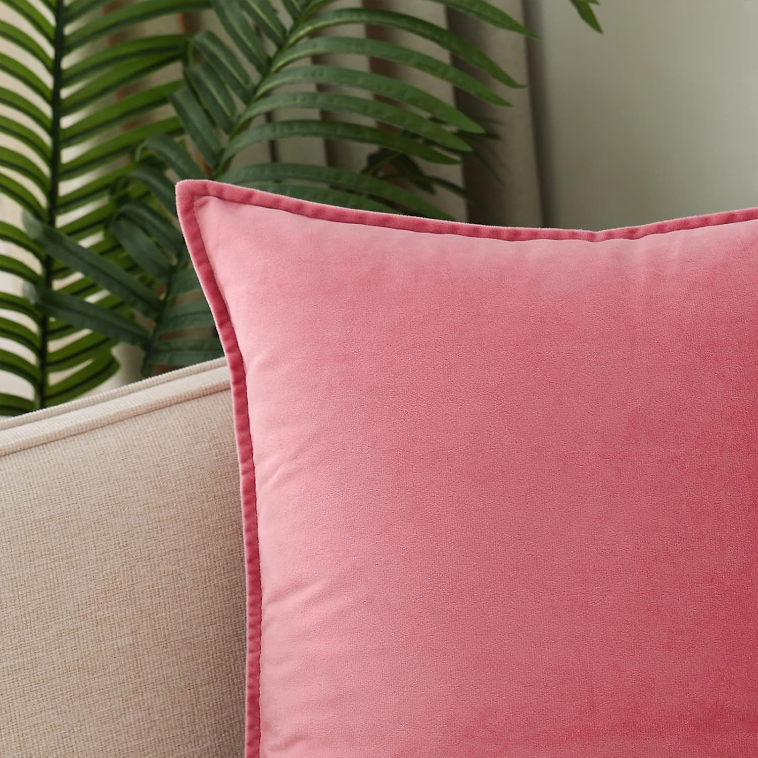 Throw Pillow Covers Pack of 2 Soft Decorative Square Cushion Covers for Couch