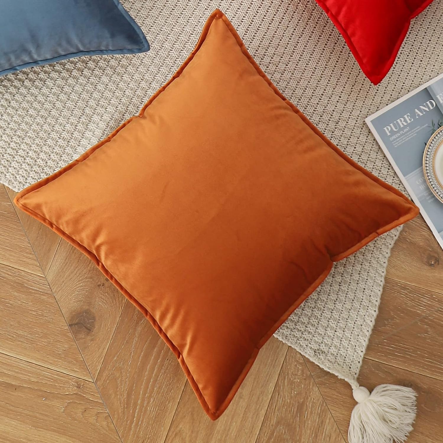 Throw Pillow Covers Pack of 2 Soft Decorative Square Cushion Covers for Couch