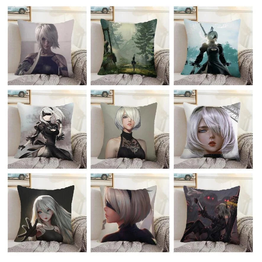 Nier Automata Decorative for Sofa Cushion Cover Home Pillows Covers Pillowcases