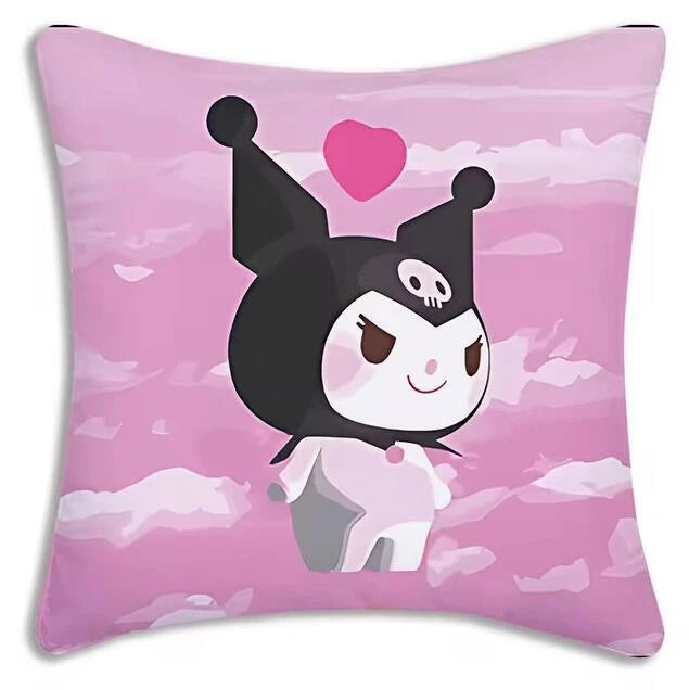 Kuromi Cartoon Pillow Covers Cartoon Sofa Decor Home Print Cute Cushion Cover