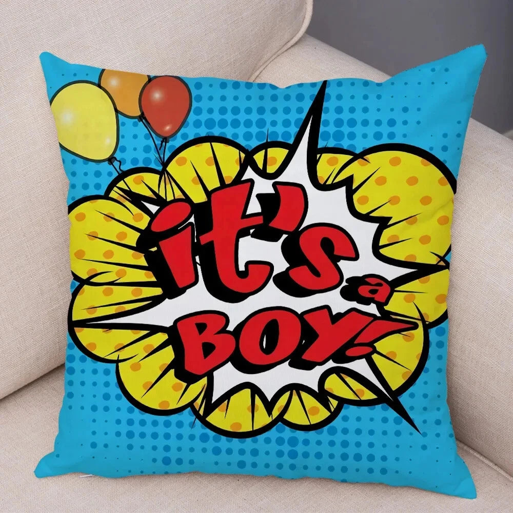 Pop Art Cushion Cover Polyester Cotton Pillowcase Sofa Chair Bed Pillow Cover