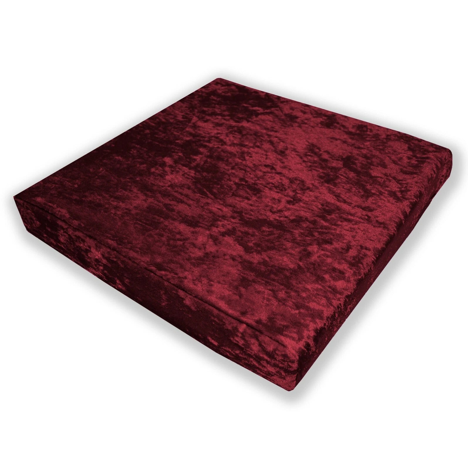 Mv25 D-Red Crushed Velvet Sofa Seat Patio Bench Box Cushion Bolster Cover/Runner