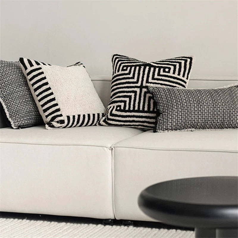 20x20in Cotton Fabric Throw Pillow Cover Sofa Bed Cushion Cover Case Home Decor