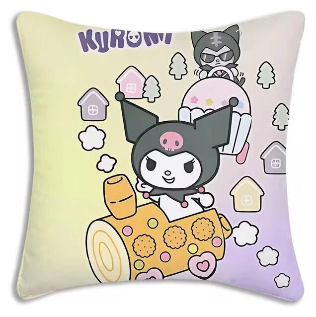 Kuromi Cartoon Pillow Covers Cartoon Sofa Decor Home Print Cute Cushion Cover