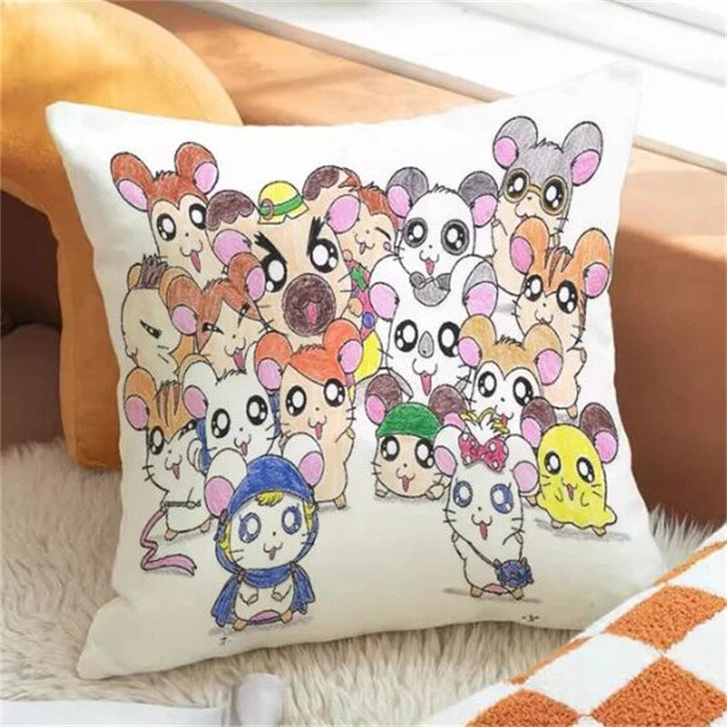 Hamtaro Decorative for Cushion Covers Pillowcase Fall Anime Pillow Cover Sofa