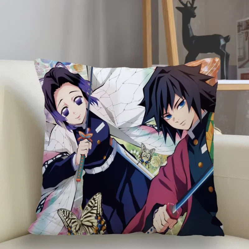 45X45Cm Polyester Demon Slayer Pillowcase Sofa Decoration Cushion Cover Home Dec