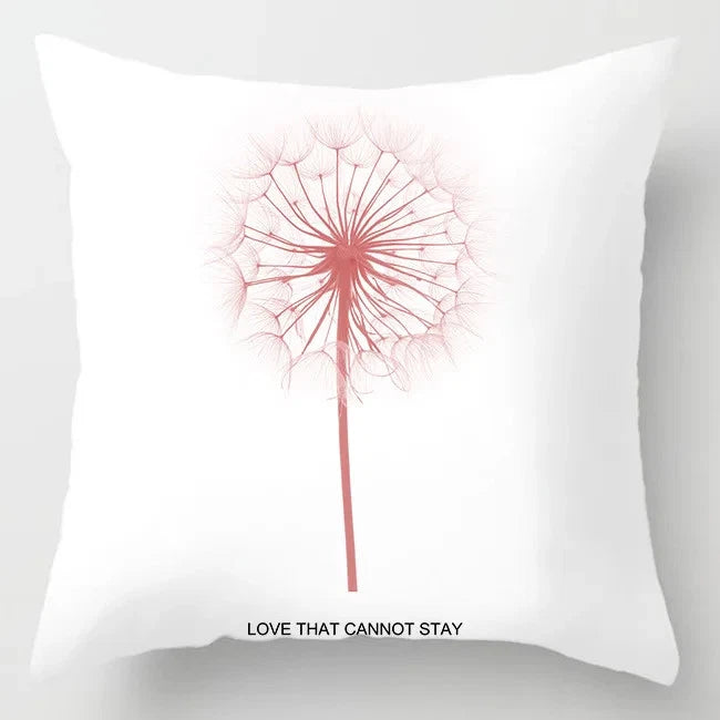 Pink Feather Pillowcase Decorative Sofa Cushion Case Bed Pillow Cover Home Decor