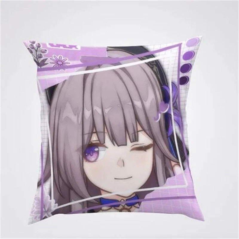 Anime Cartoon Honkai Star Rail Print Cushion Cover Sofa Home Decor Pillowcase