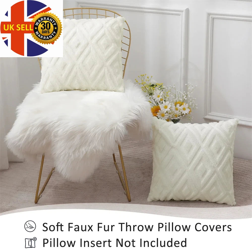 Throw Pillow Case for Sofa Bed Pillow Cover Living Room Plush Cushion Cover Slee