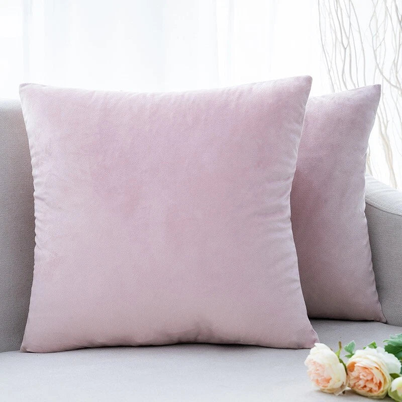 UK 16" 18" 20" 22" 24" Velvet Cushion Cover Pillow Case Home Sofa Bed Decor