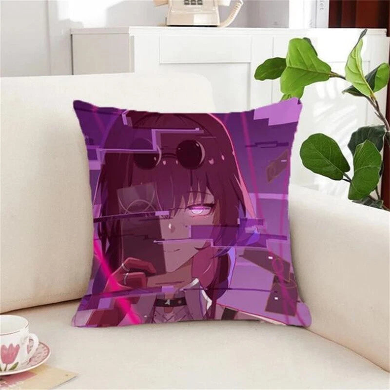 Silver Wolf Kafka Sofa Cushion Covers Honkai Star Rail Pillowcase House Decor