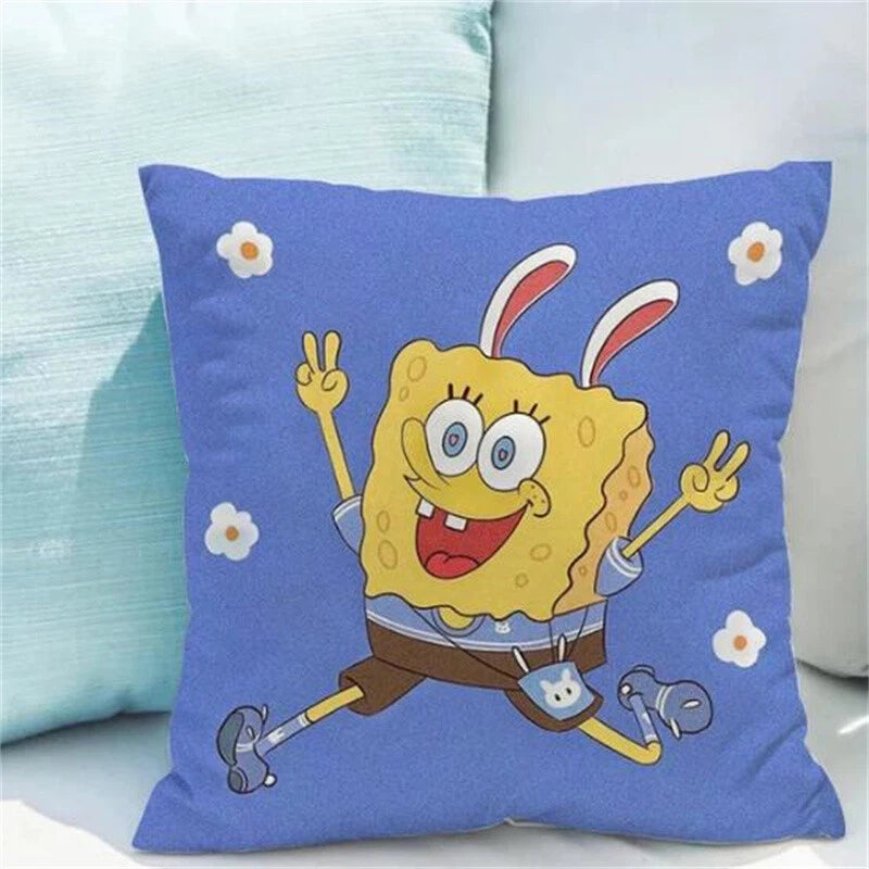 Decor S-Spongebob for Pillowcases Sofa Cushions Covers Home Decor Short Plush
