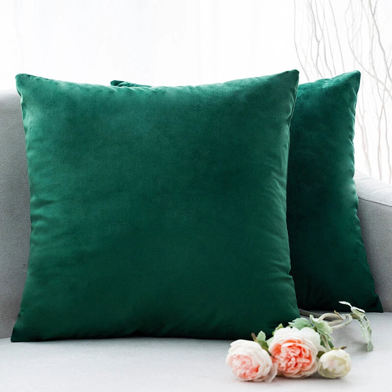 UK 16" 18" 20" 22" 24" Velvet Cushion Cover Pillow Case Home Sofa Bed Decor
