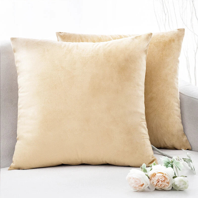 UK 16" 18" 20" 22" 24" Velvet Cushion Cover Pillow Case Home Sofa Bed Decor