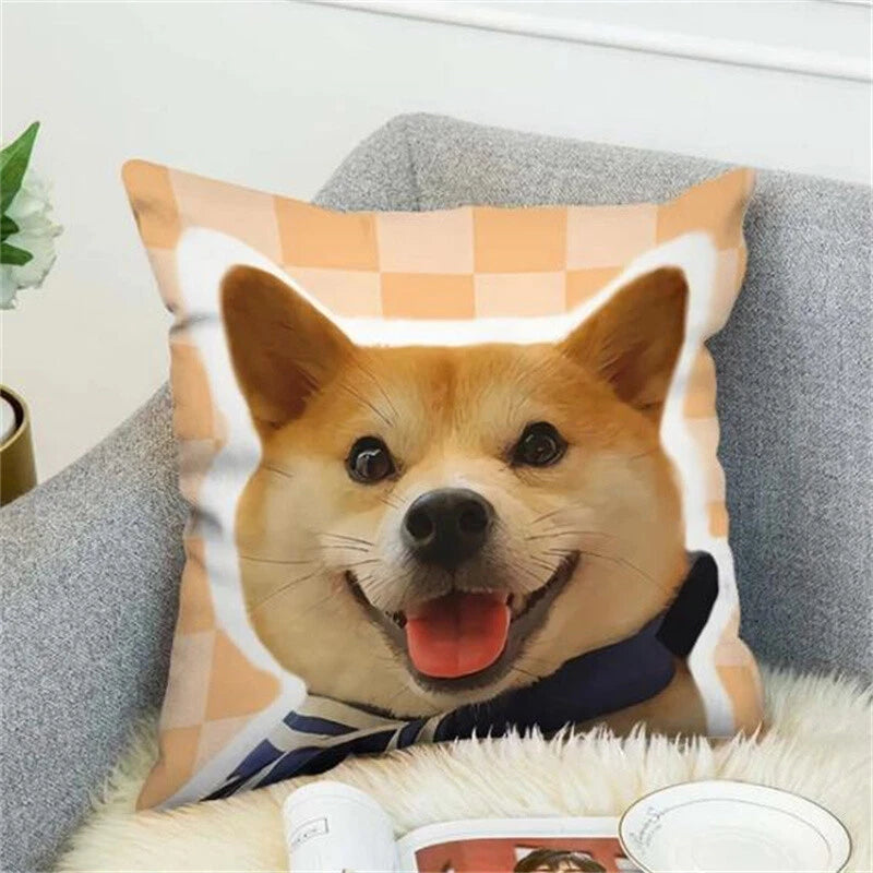 Shiba Inu Pillow Cover Decorative for Bed Pillowcase Fall Decor Car Sofa Cushion