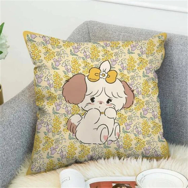 Anime Cartoon Mikko Illustrations Print Cushion Cover Sofa Home Decor Pillowcase