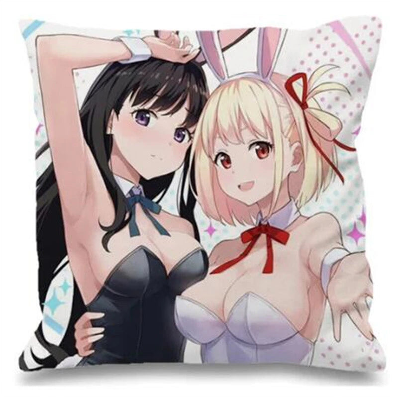 Decorative Cushions for Sofa Cover for Lycoris Recoil Bedroom Bed Pillowcase
