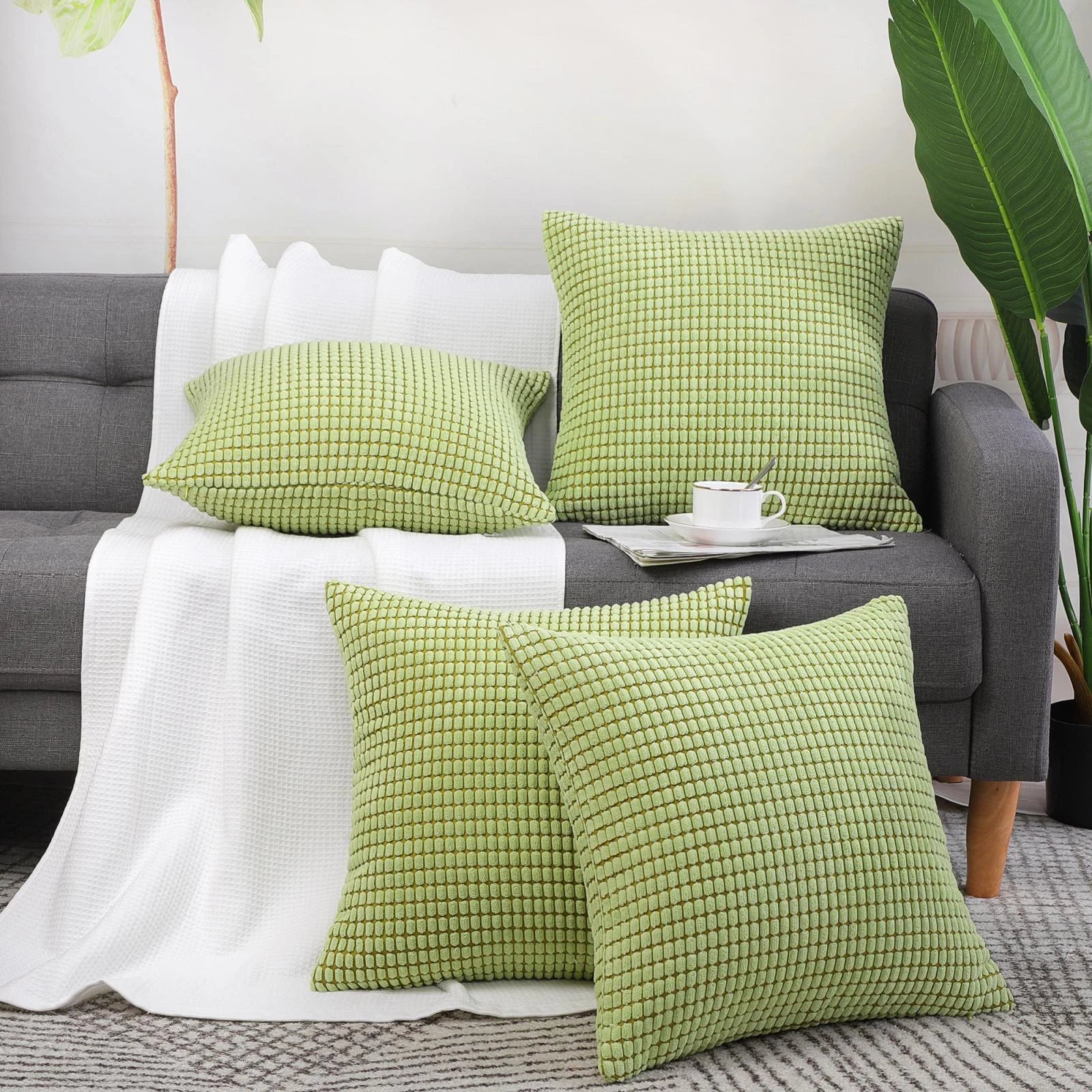 Set of 4 Throw Pillow Cases Cover Pillowcase Cushion Covers Home Sofa Bed