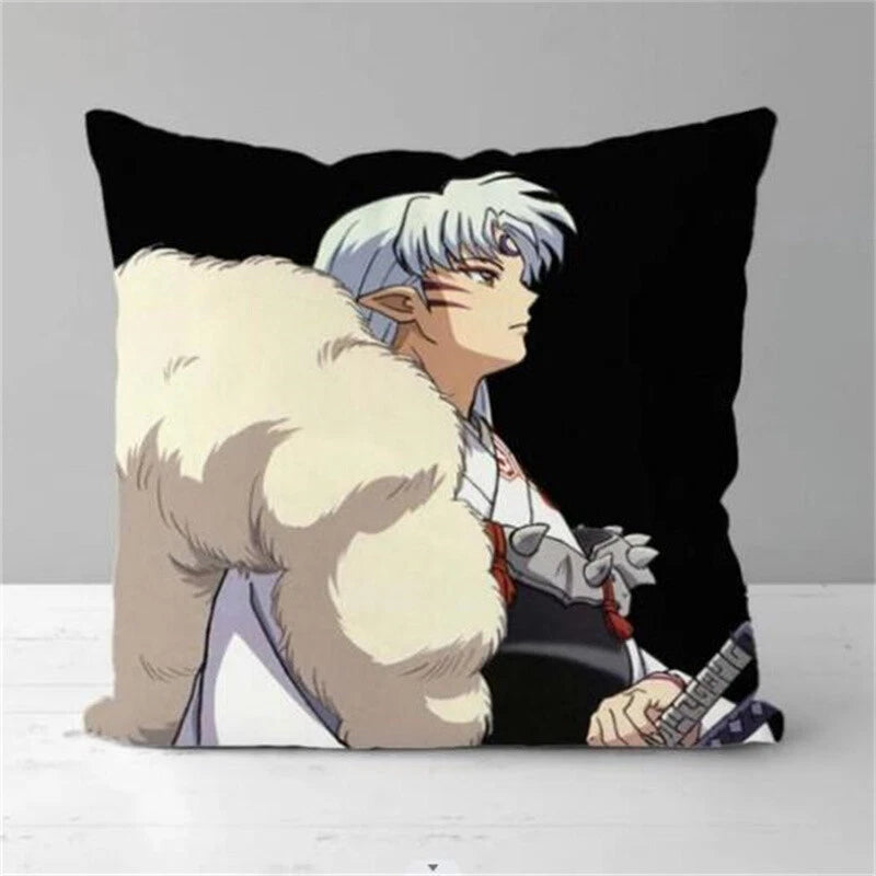 Inuyasha Printing Anime Pillowcases for Short Plush Sofa Decor Cushion Cover
