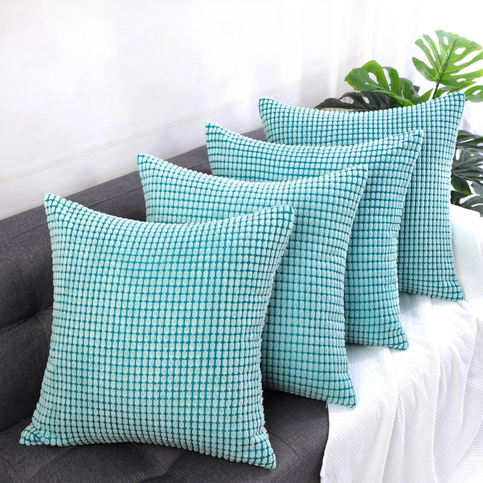 Set of 4 Throw Pillow Cases Cover Pillowcase Cushion Covers Home Sofa Bed