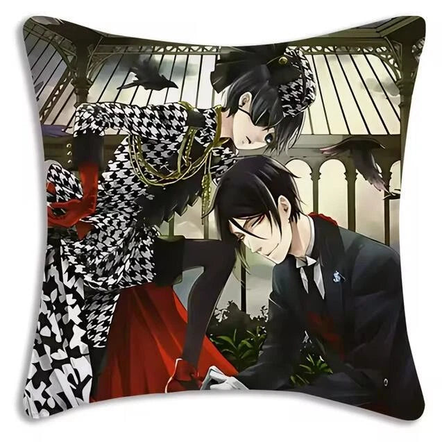 Cartoon Anime Manga Butler Pillow Covers Sofa Decor Home Printing Cushion Cover