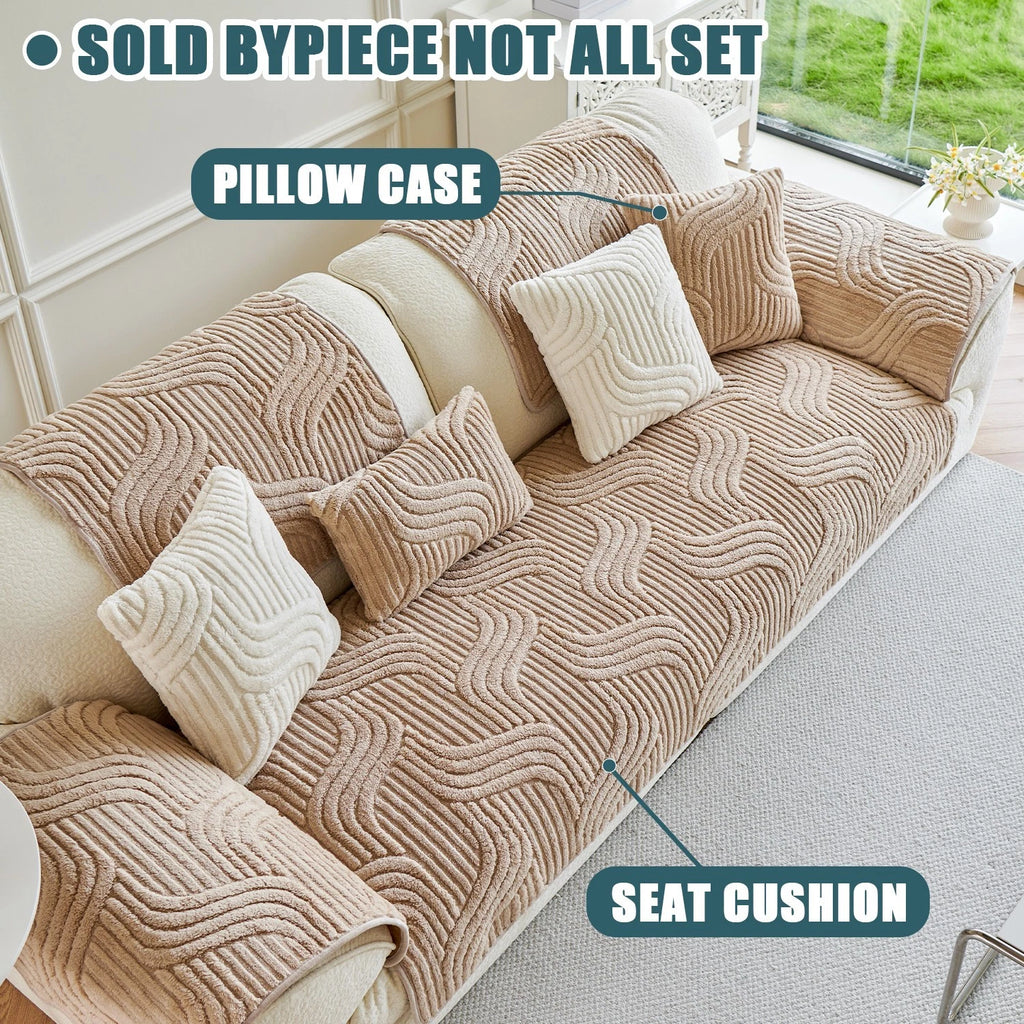Washable sofa cover, pillowcase, anti-slip decoration for sofa seat cushion