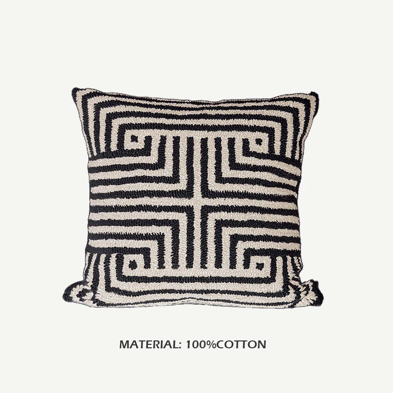 20x20in Cotton Fabric Throw Pillow Cover Sofa Bed Cushion Cover Case Home Decor