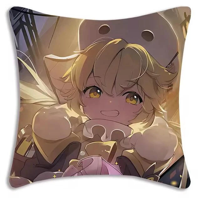 Star Rail Anime Pillow Cover Cartoon Sofa Decorative Home Printing Cushion Cover