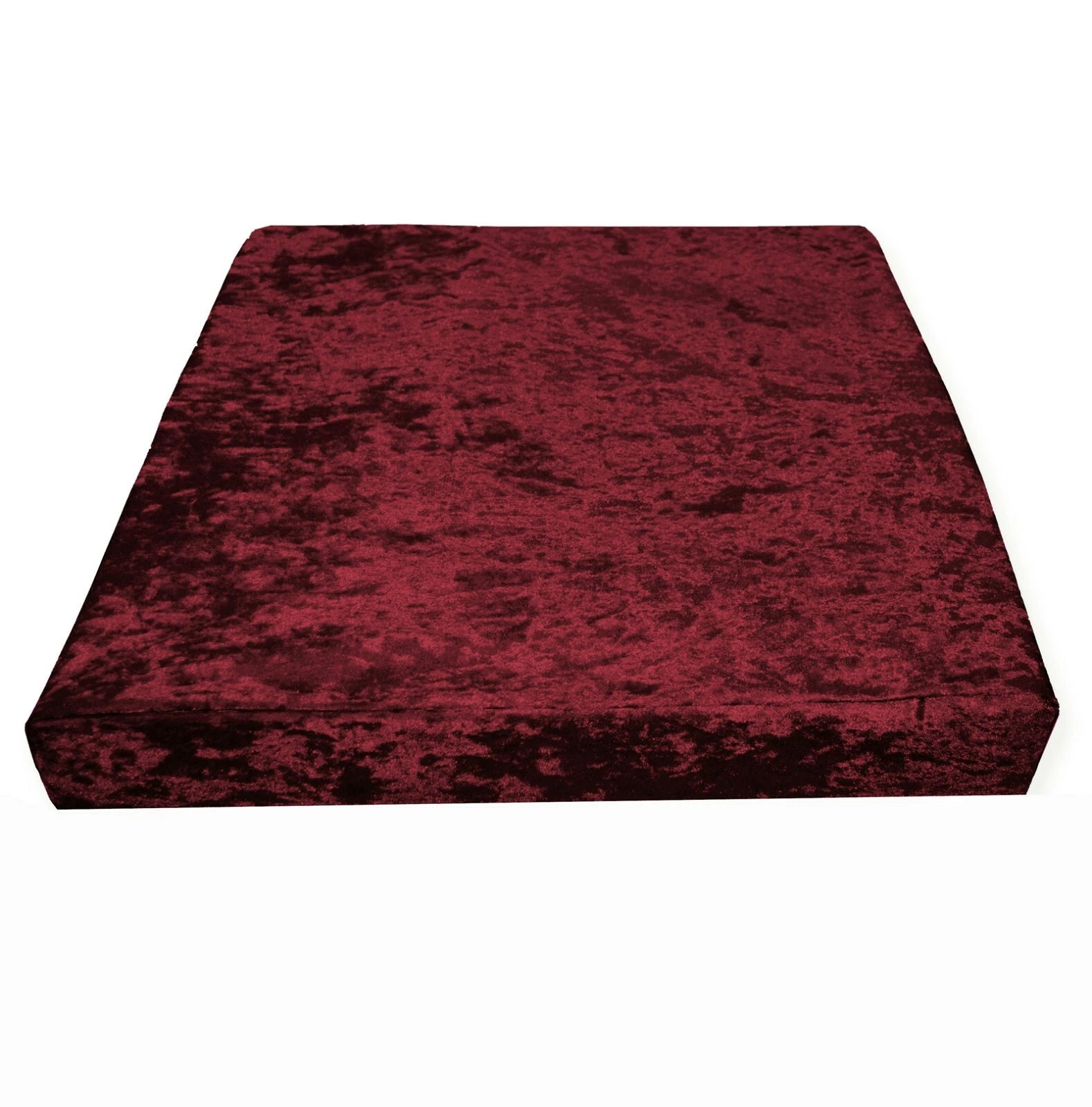 Mv25 D-Red Crushed Velvet Sofa Seat Patio Bench Box Cushion Bolster Cover/Runner