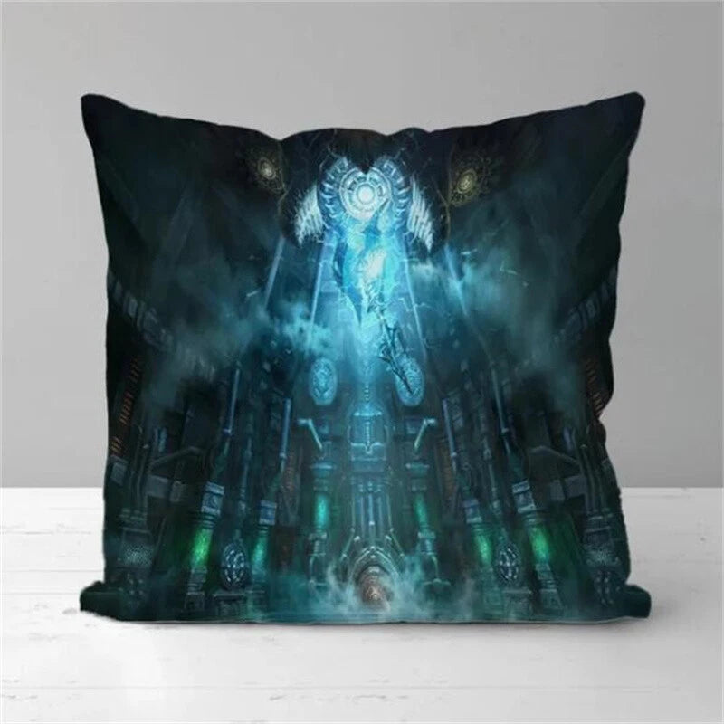 Short Plush Sofa Decor Print Pillow Covers Lineage2 Pillowcases Cushion Cover