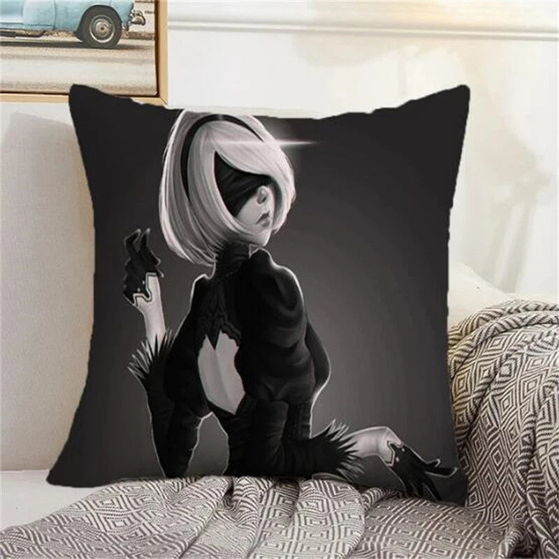 Nier Automata Pillowcases for Sofa Cushions Custom Decor Home Pillows Covers