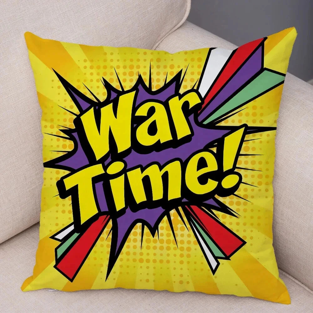 Pop Art Cushion Cover Polyester Cotton Pillowcase Sofa Chair Bed Pillow Cover