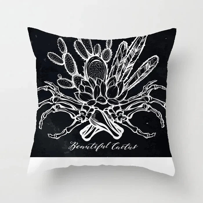 Cactus Succulent Plants Pillowcase Decor Sofa Cushion Case Bed Pillow Cover
