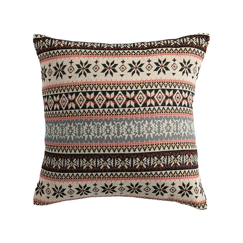 24 x 24in Cotton Linen Blend Home Throw Pillow Cover Case Sofa Bed Cushion Cover