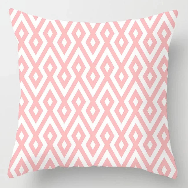 Pink Feather Pillowcase Decorative Sofa Cushion Case Bed Pillow Cover Home Decor