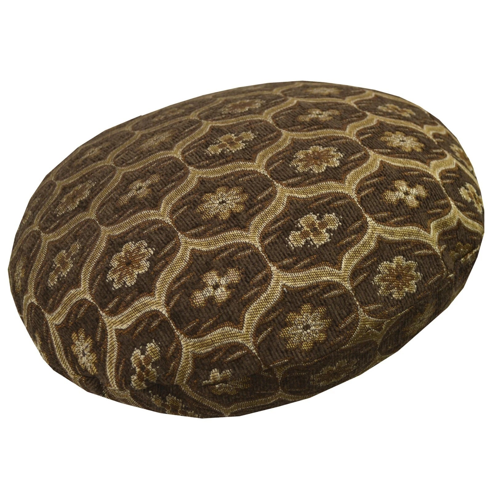 We61 -Dk Brown Gold Eye Flora Damask Bolster Case/Pillow/Sofa Seat Cushion Cover