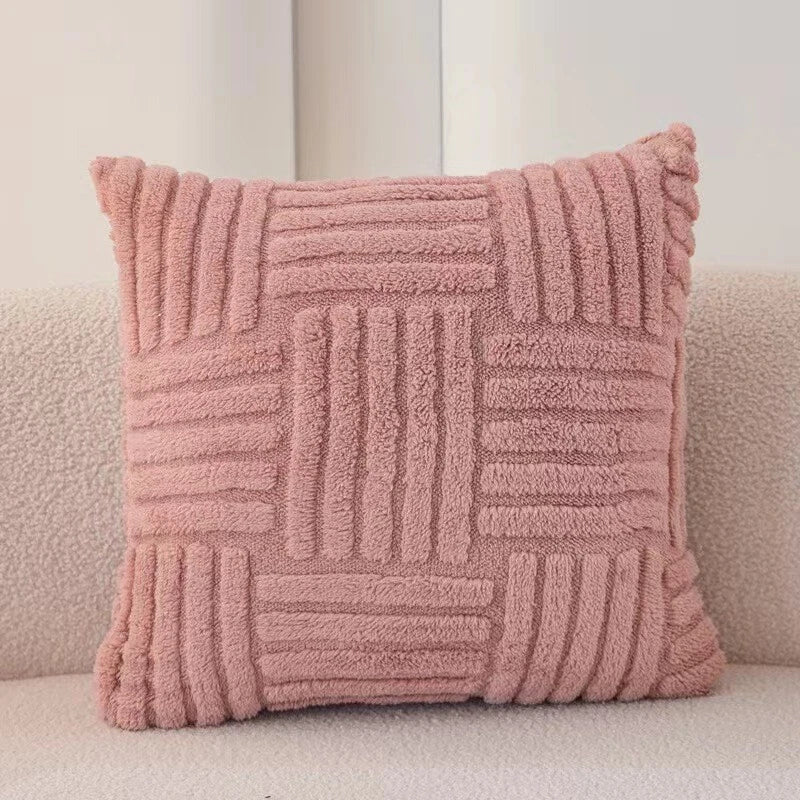 43CM x 43CM Fluffy Faux Soft Plush Pillow Case Cover Cushion Home Bed Sofa Decor