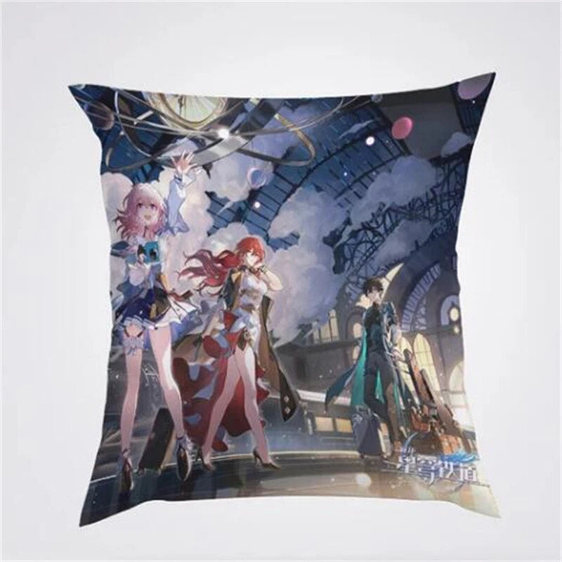 Anime Honkai Star Rail Pillowcase Print Cushion Cover Sofa Home Decor
