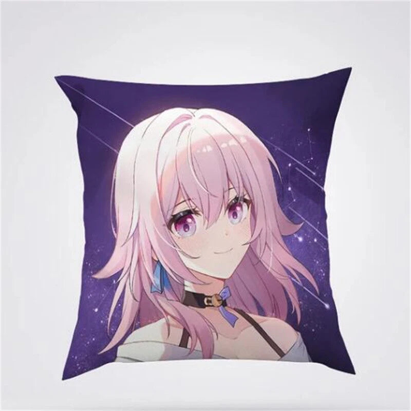Anime Cartoon Honkai Star Rail Print Cushion Cover Sofa Home Decor Pillowcase