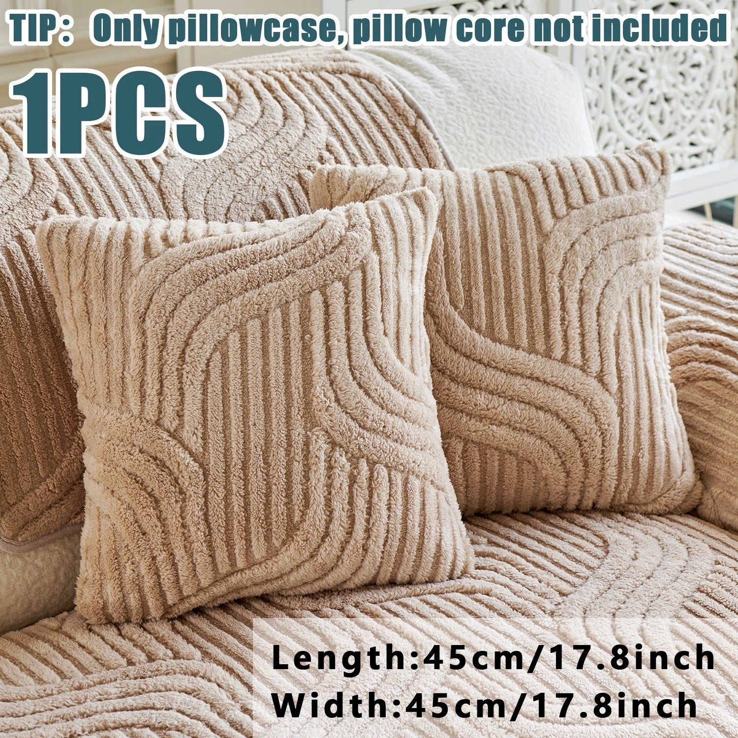Washable sofa cover, pillowcase, anti-slip decoration for sofa seat cushion