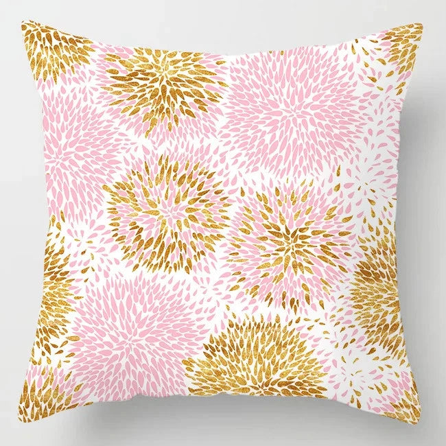 Pink Feather Pillowcase Decorative Sofa Cushion Case Bed Pillow Cover Home Decor