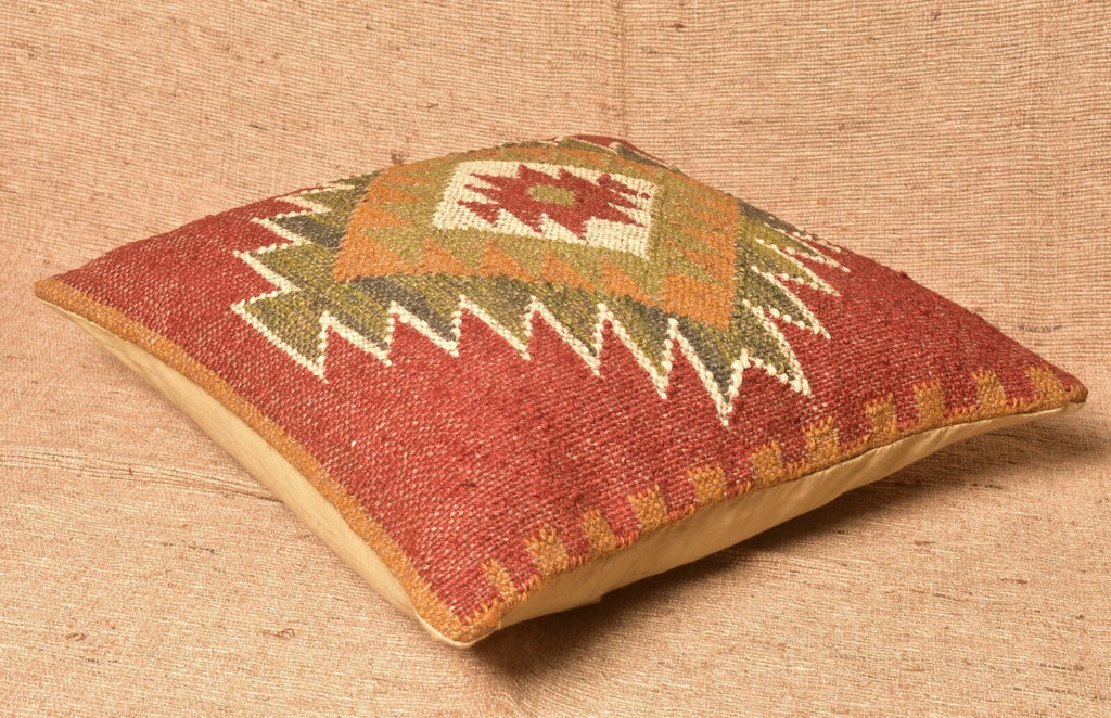 Multi Color Jute Wool Kilim Cushion Cover 3 Pcs Lot Sofa Pillow Cover 45 Cm