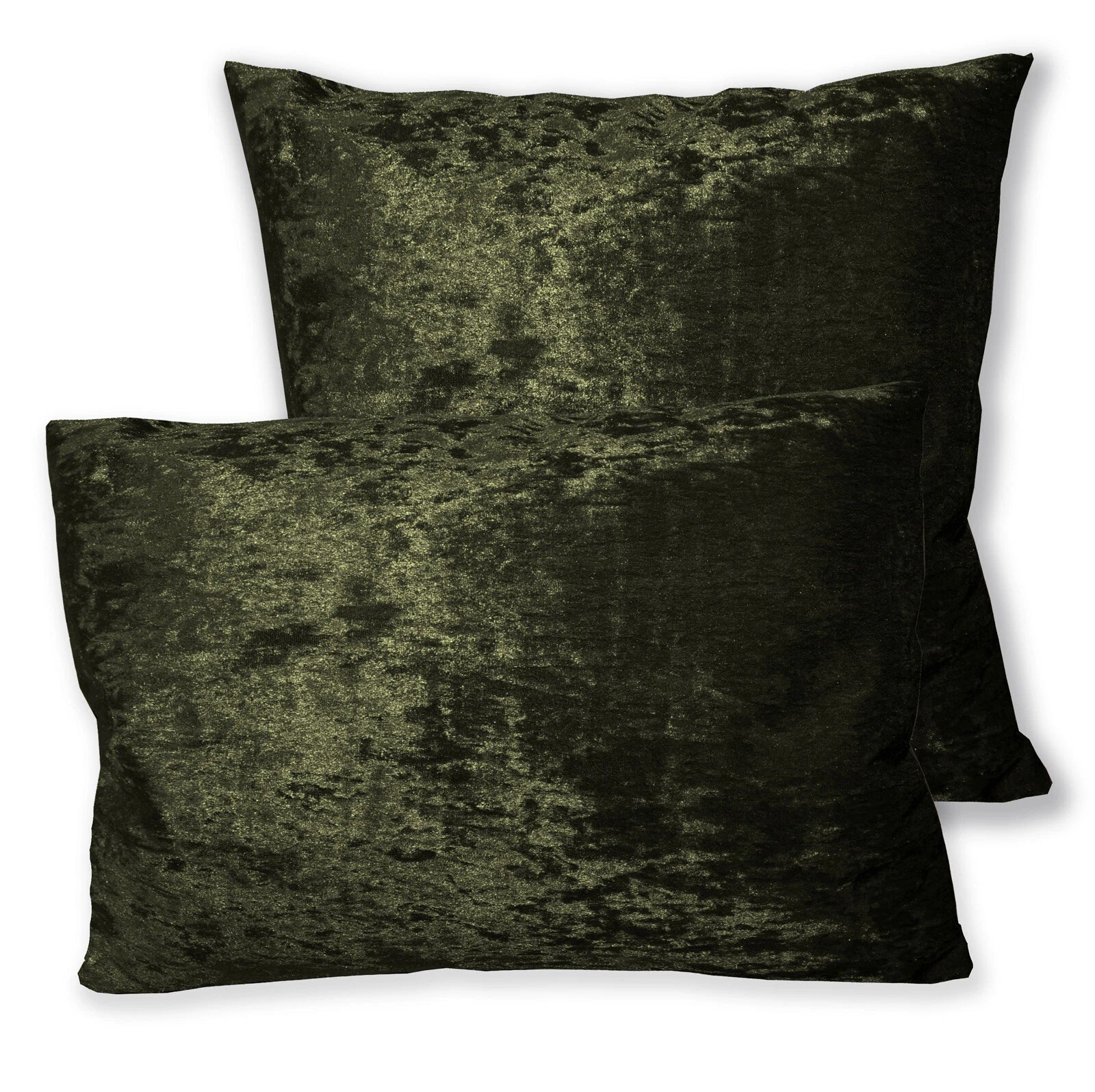 Mv34 Olive Crushed Velvet Sofa Seat Patio Bench Box Cushion Bolster Cover/Runner