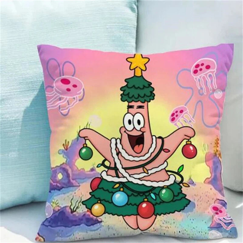 Decor S-Spongebob for Pillowcases Sofa Cushions Covers Home Decor Short Plush