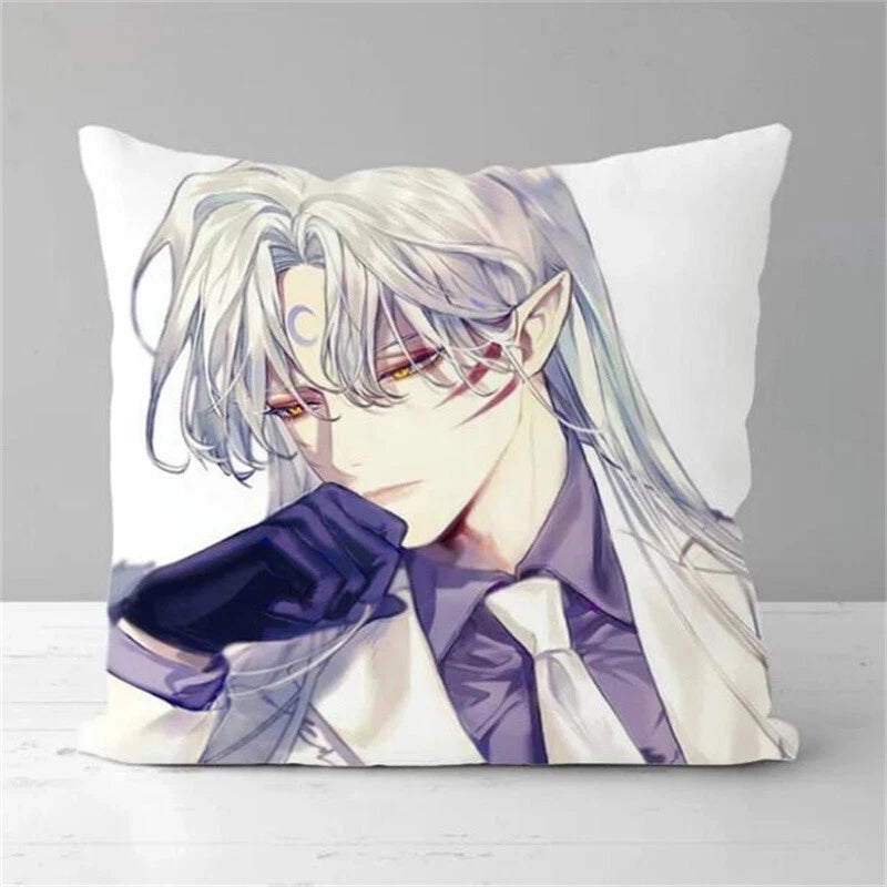 Inuyasha Printing Anime Pillowcases for Short Plush Sofa Decor Cushion Cover