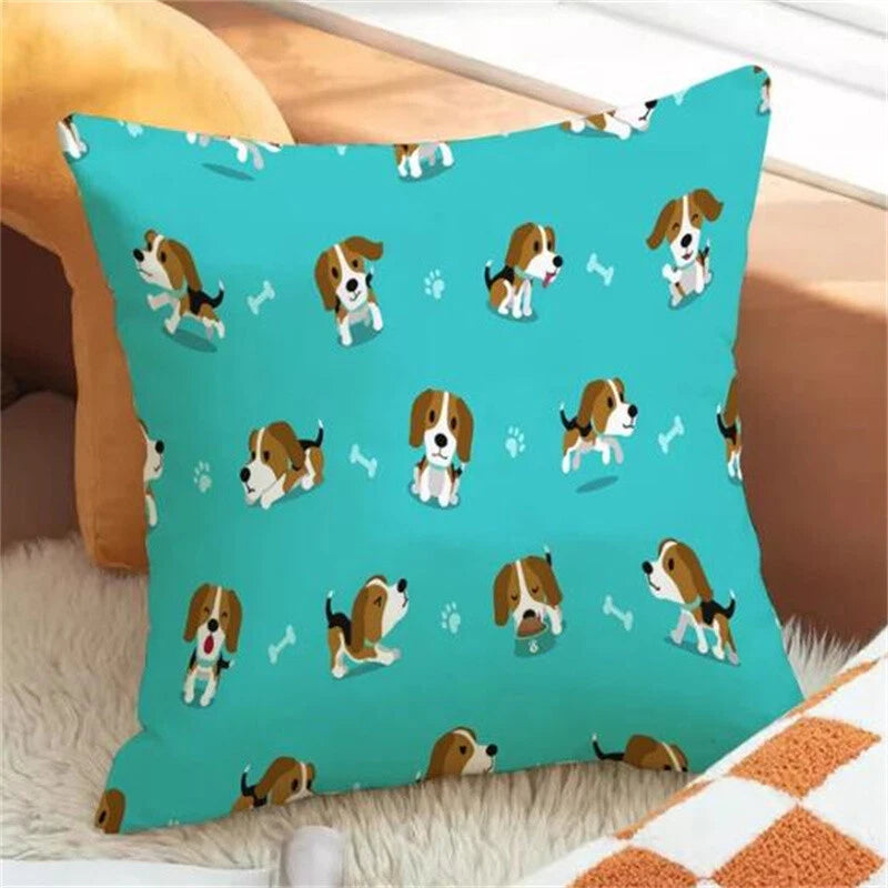 Cartoon Dog Pillowcases for Pillows Cushion Cover Pillowcase Car Sofa Fall Decor