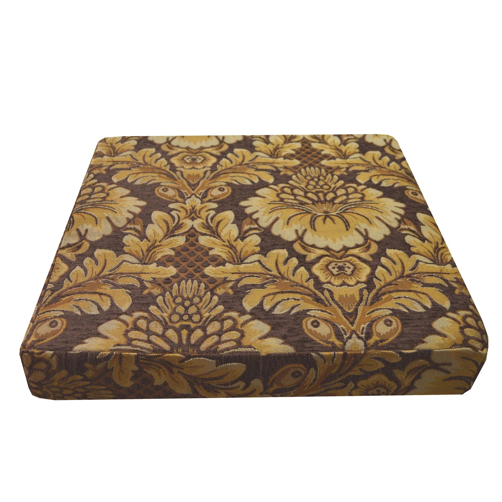We57 - Brown Big Peony Flower Leaf Bolster Case/Pillow/Sofa Seat Cushion Cover