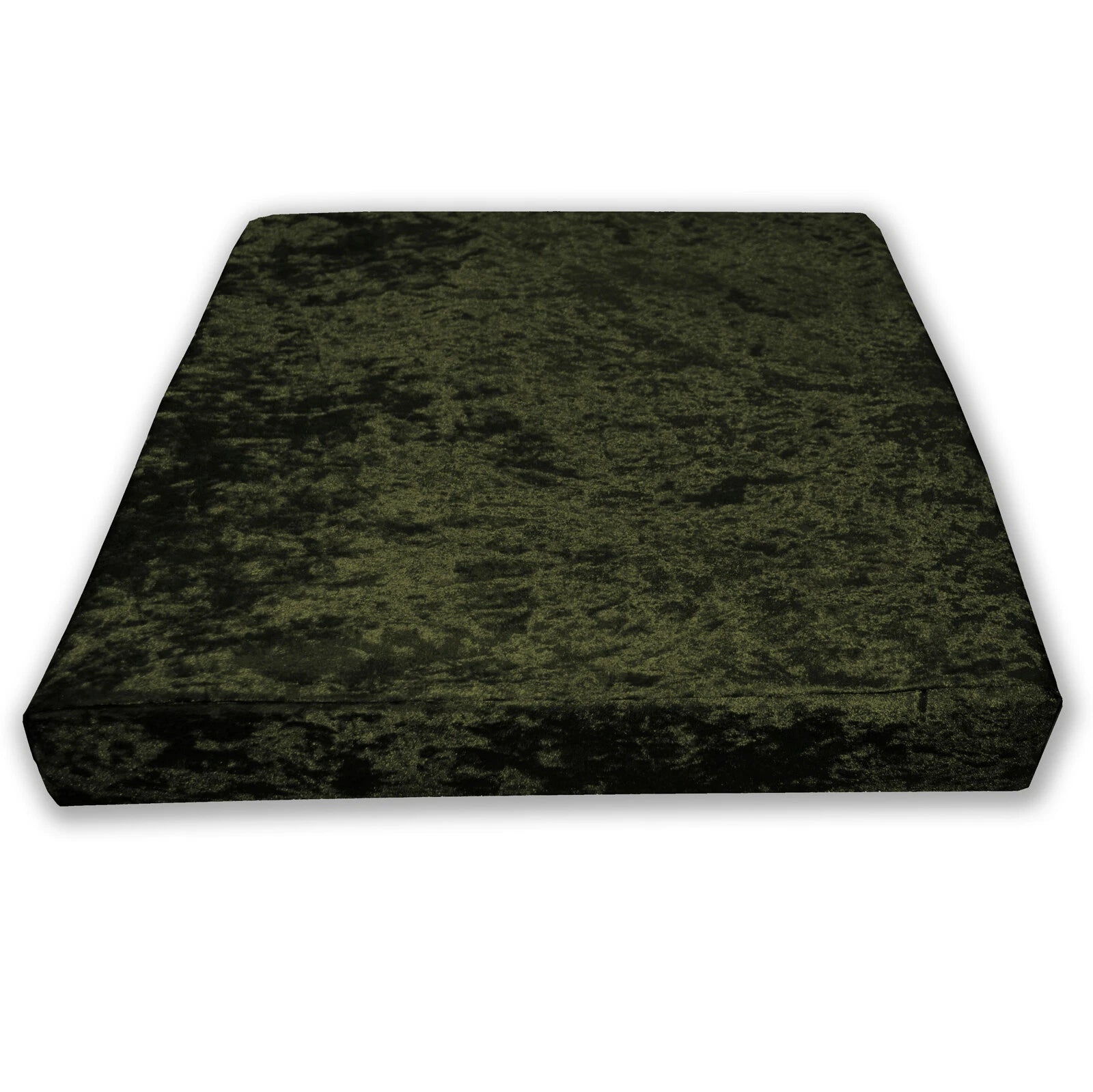 Mv34 Olive Crushed Velvet Sofa Seat Patio Bench Box Cushion Bolster Cover/Runner