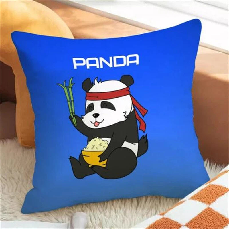 Panda Decorative Decor Short Plush Cushion Cover Pilow Cases Throw Sofa Anime