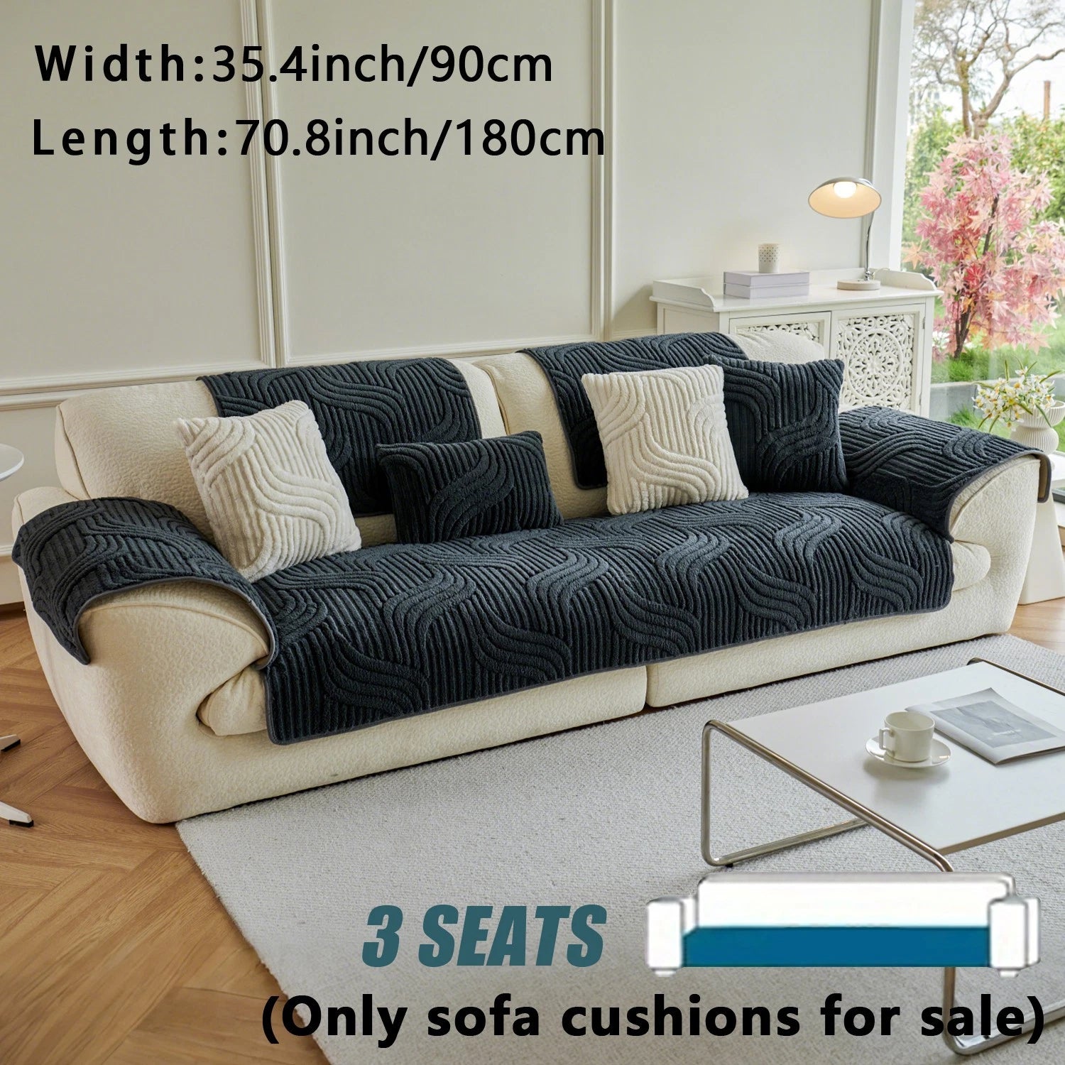 Washable sofa cover, pillowcase, anti-slip decoration for sofa seat cushion